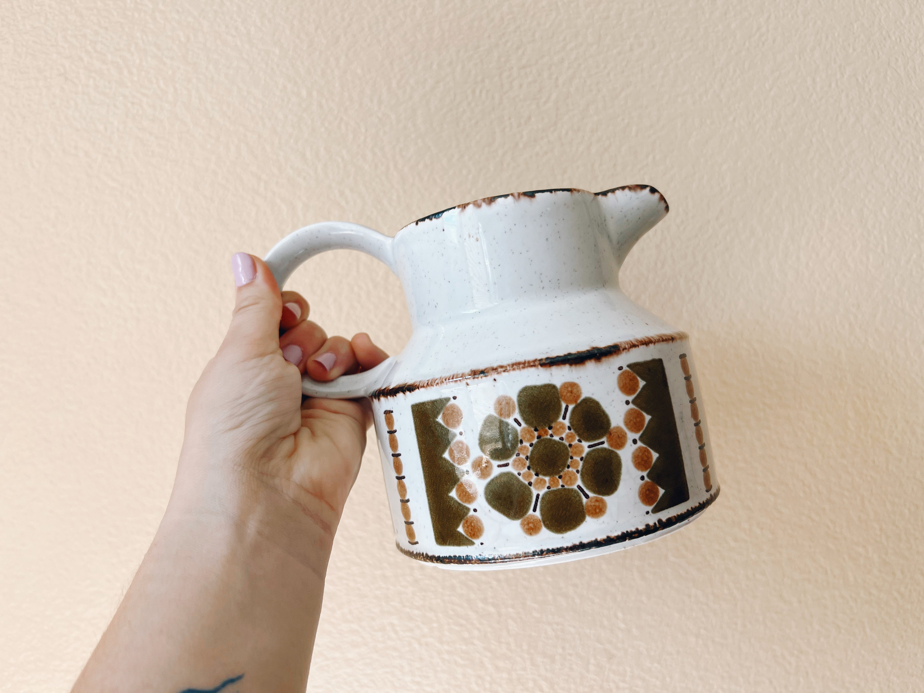 Ceramic Floral Pitcher