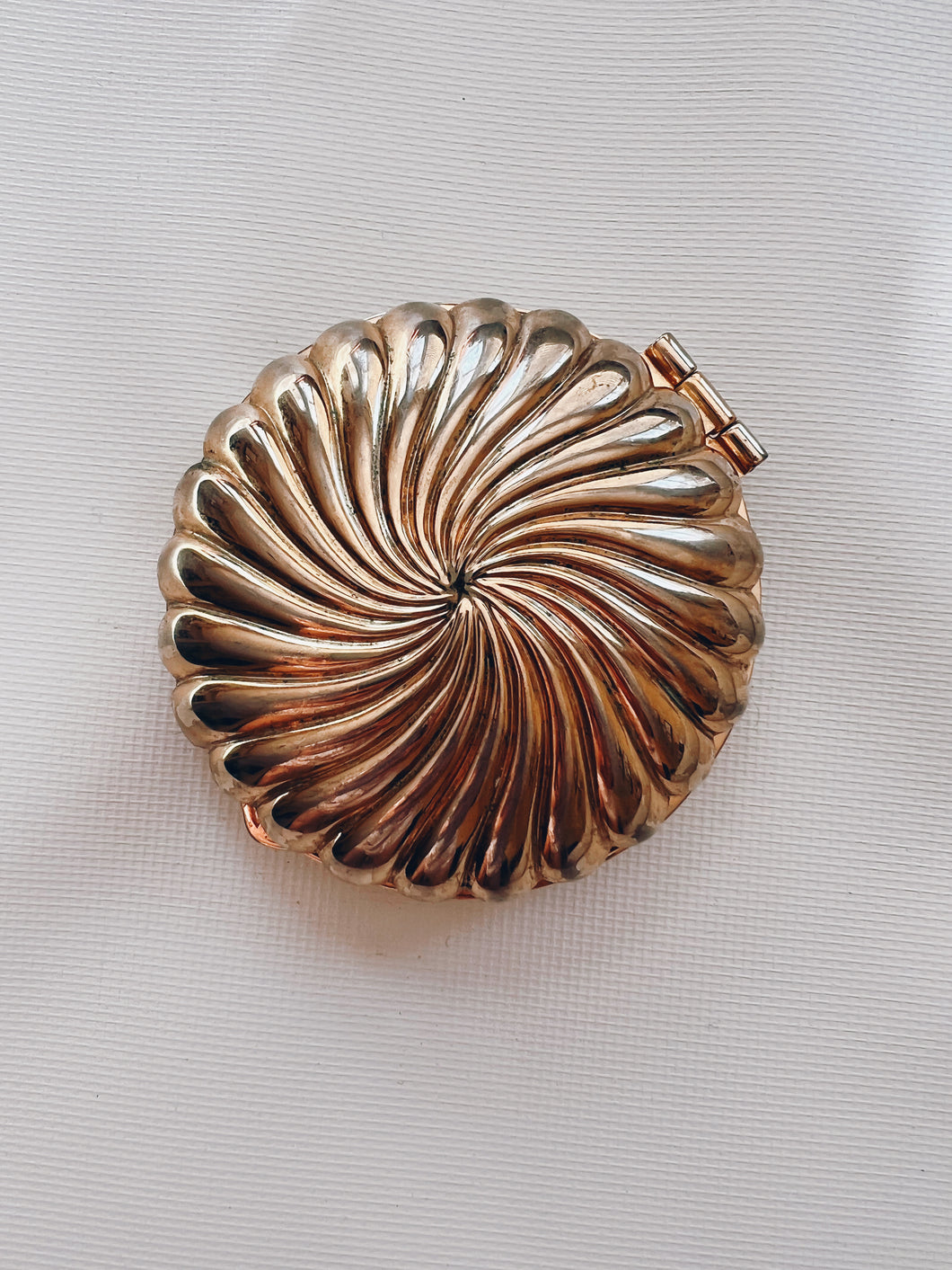 Gold Compact Tea Candle Holder