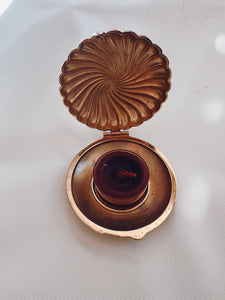 Gold Compact Tea Candle Holder