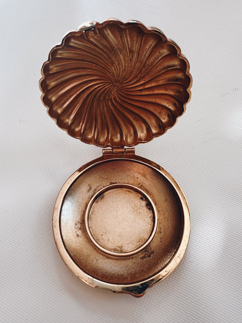 Gold Compact Tea Candle Holder