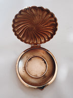 Gold Compact Tea Candle Holder