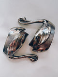 Silver Swan Swan Candle Holders