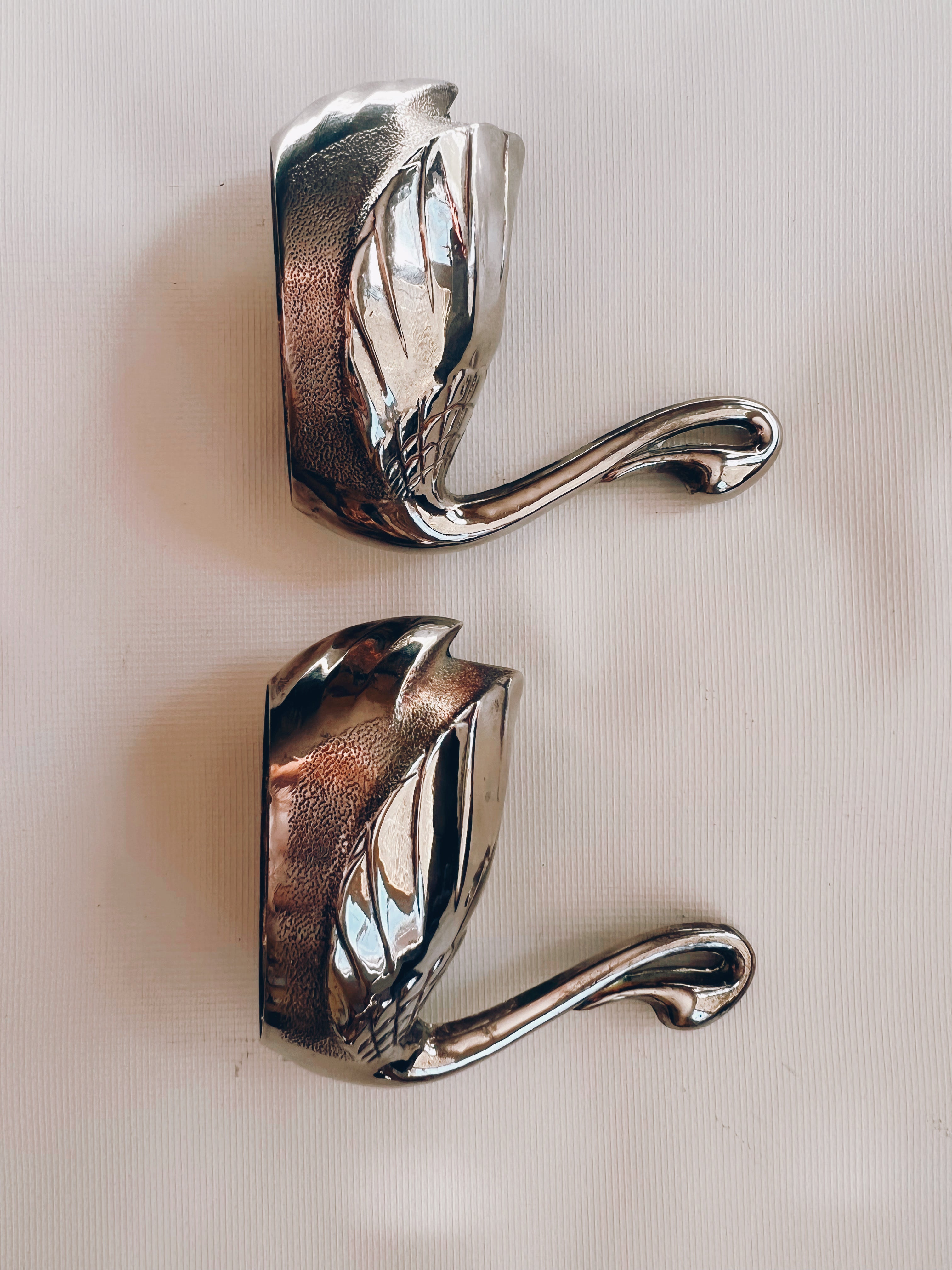Silver Swan Swan Candle Holders