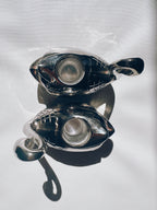 Silver Swan Swan Candle Holders
