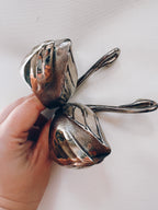 Silver Swan Swan Candle Holders