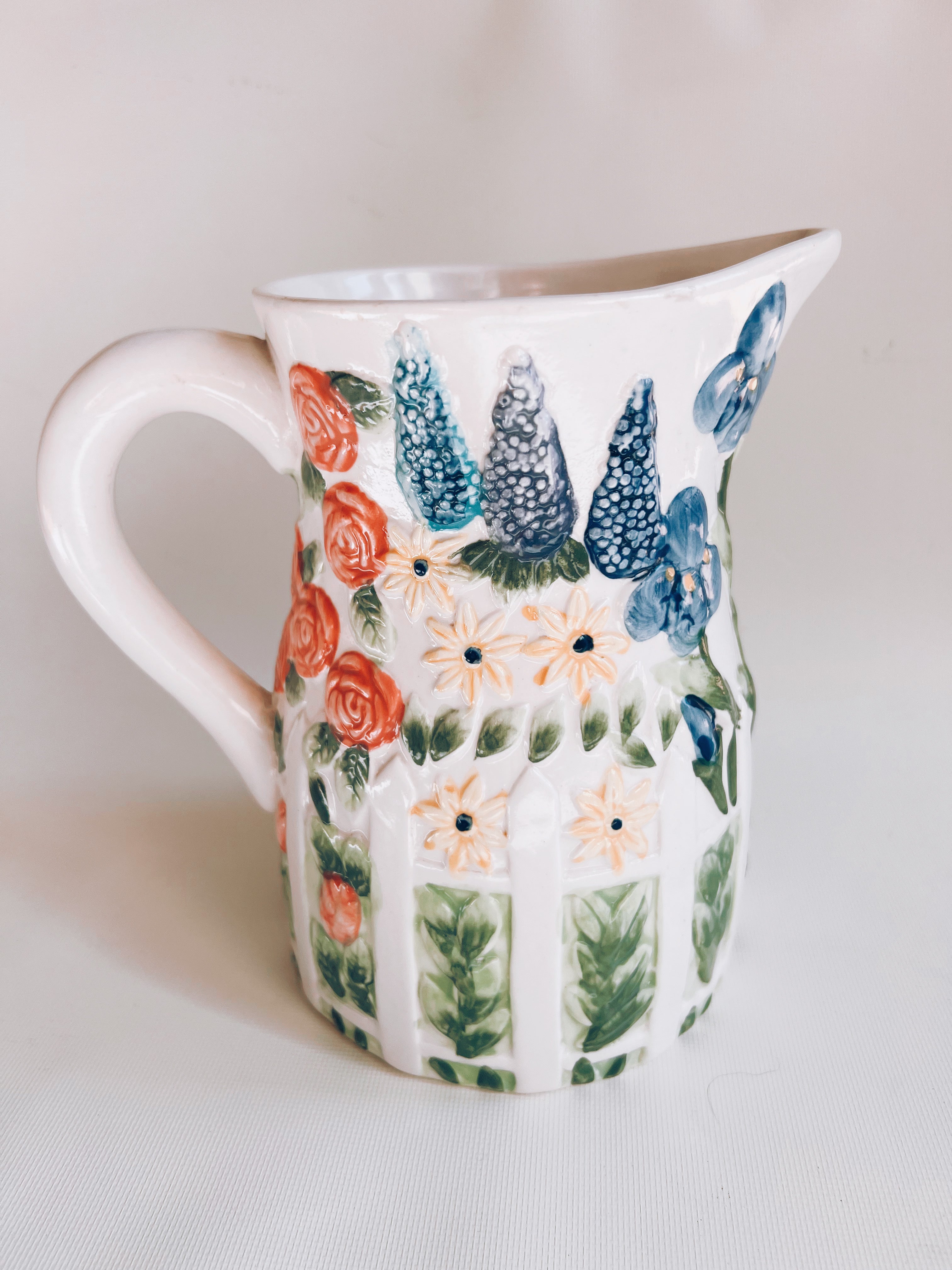 Vintage Floral Pitcher