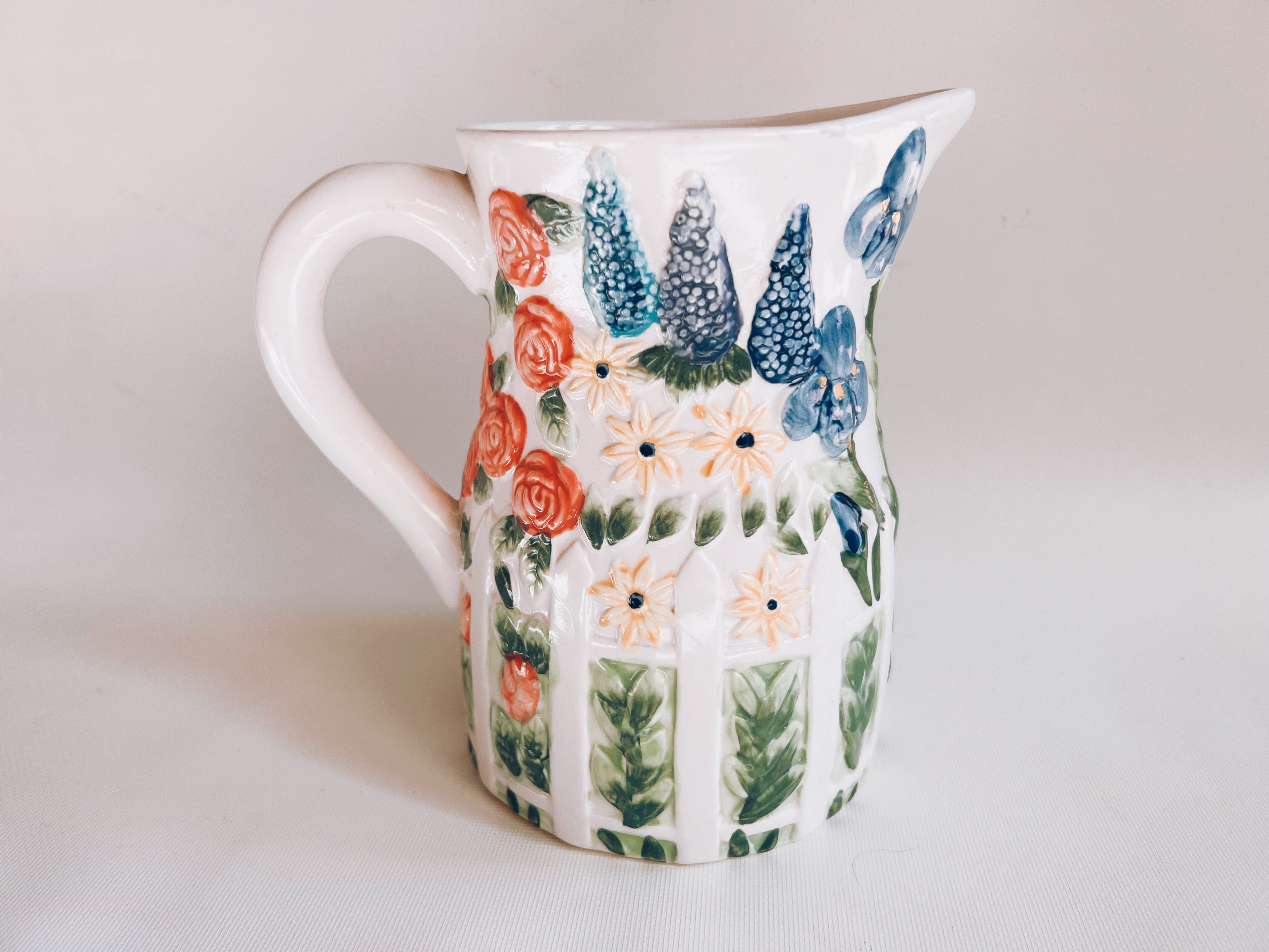 Vintage Floral Pitcher