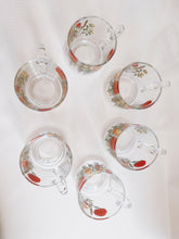 Load image into Gallery viewer, Set of 6 Glass Wildflower Coffee Mugs
