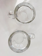 Pair of Glass Christmas Mugs