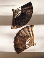 Pair of Wall Hanging Brass Fans