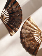 Pair of Wall Hanging Brass Fans