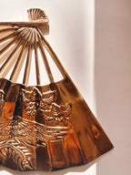 Pair of Wall Hanging Brass Fans