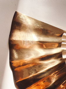 Pair of Wall Hanging Brass Fans