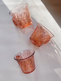 Set of 3 Pink Glass Mugs