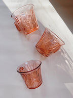 Set of 3 Pink Glass Mugs