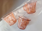 Set of 3 Pink Glass Mugs