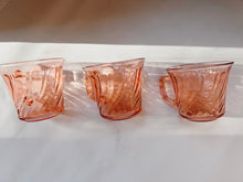 Load image into Gallery viewer, Set of 3 Pink Glass Mugs
