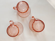 Load image into Gallery viewer, Set of 3 Pink Glass Mugs
