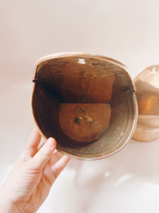 Pair of Wall Hanging Brass Planters