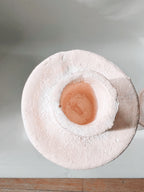 Pink Stoneware Candle Holders