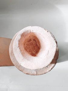 Pink Stoneware Candle Holders