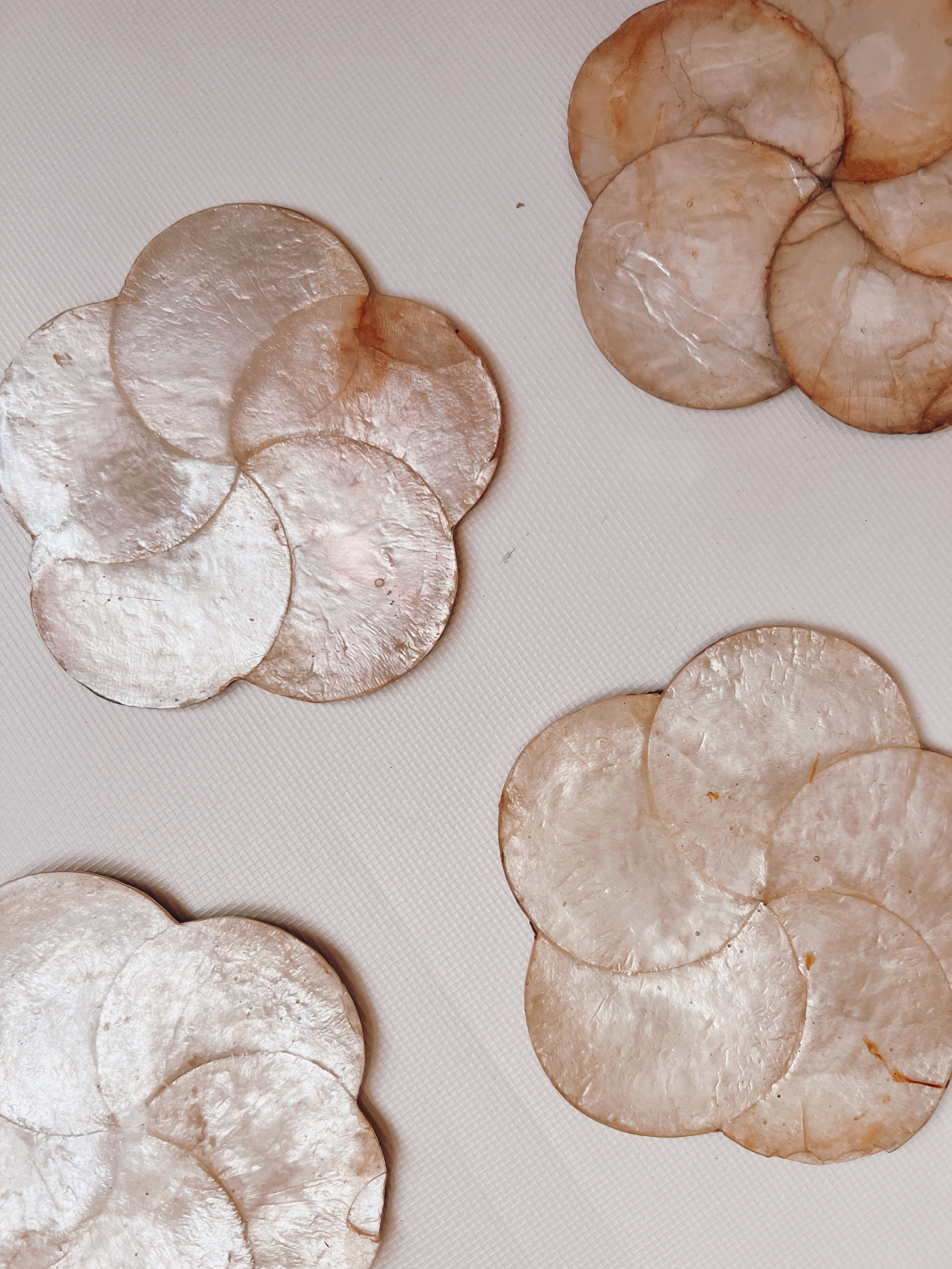 Set of 4 Capiz Coasters