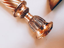 Load image into Gallery viewer, Pair of Intricate Brass Candle Holders
