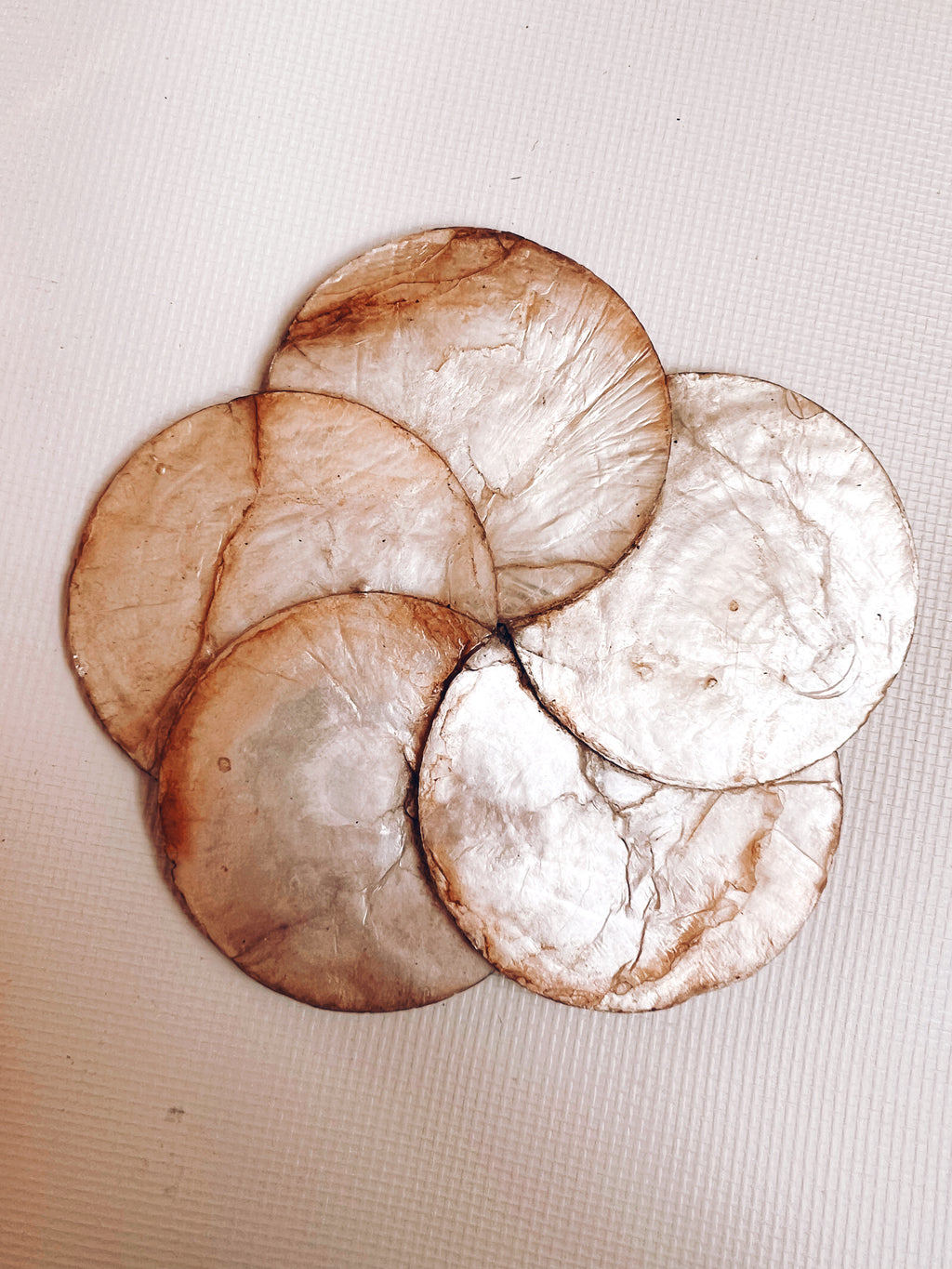 Set of 4 Capiz Coasters