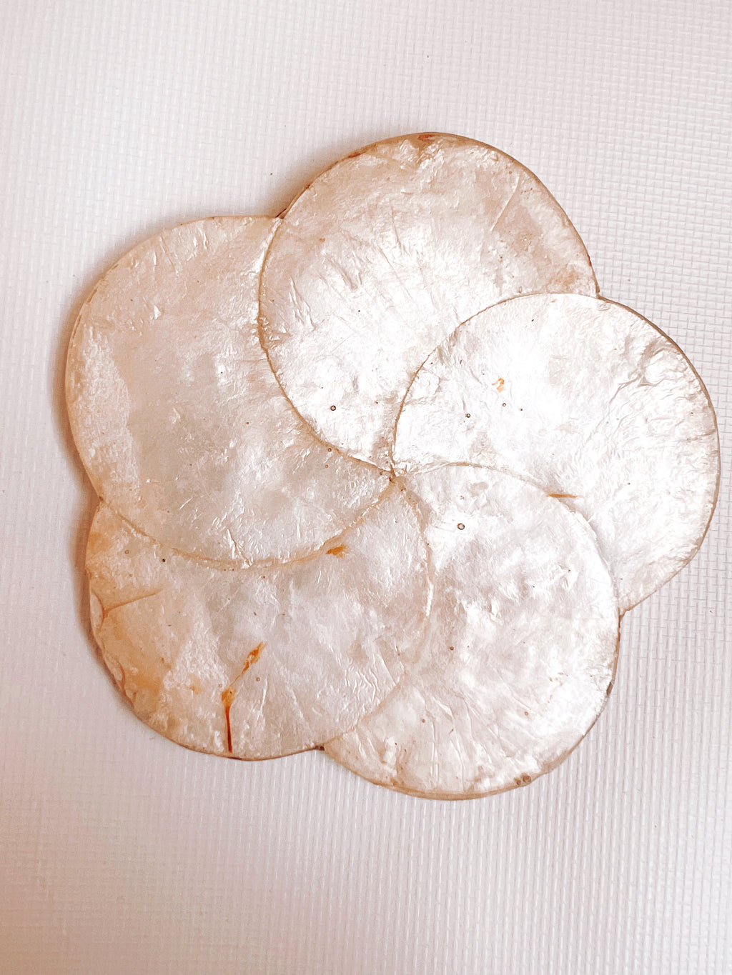Set of 4 Capiz Coasters