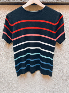 Ribbed Rainbow Top - Size XL