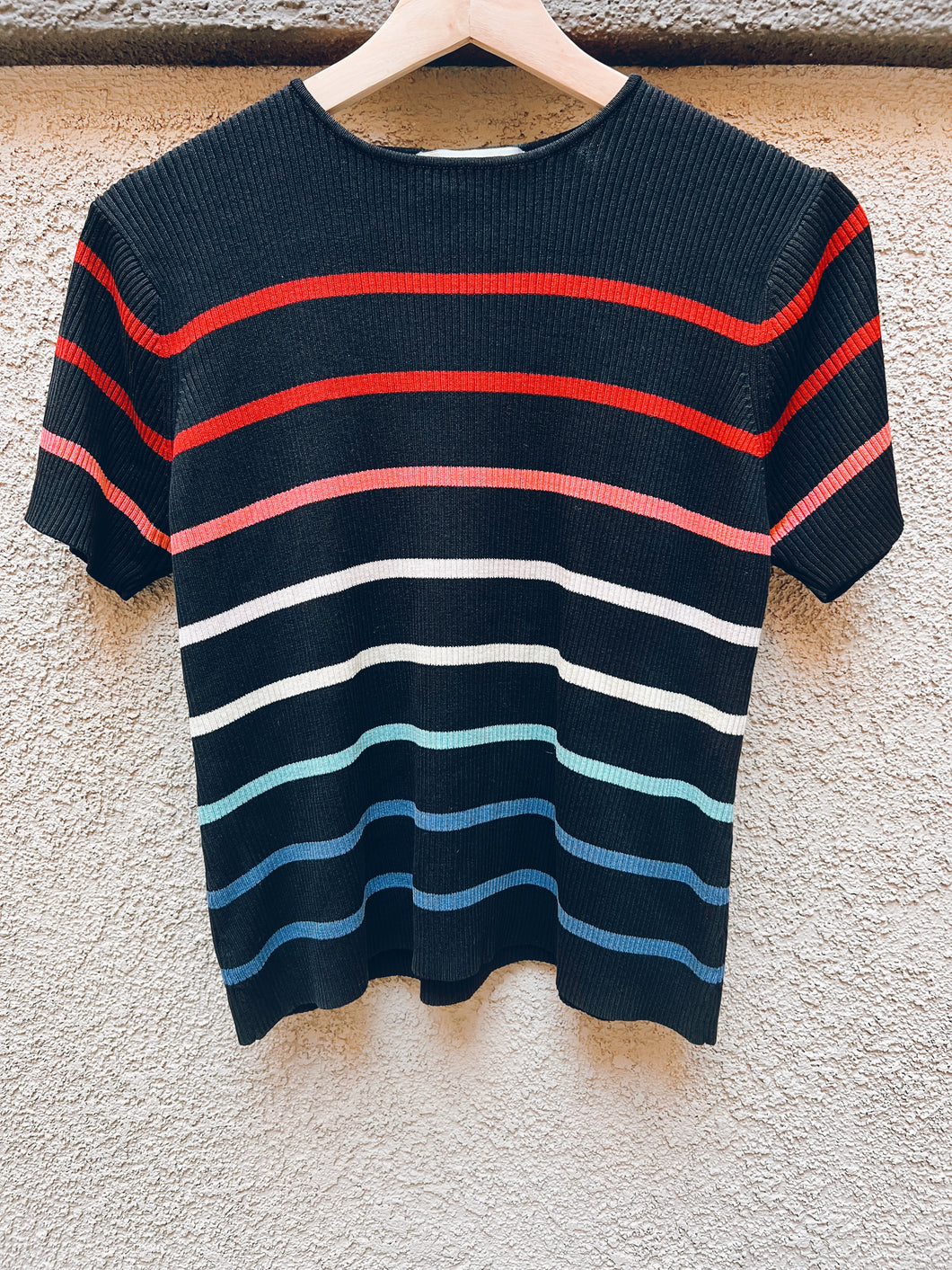 Ribbed Rainbow Top - Size XL