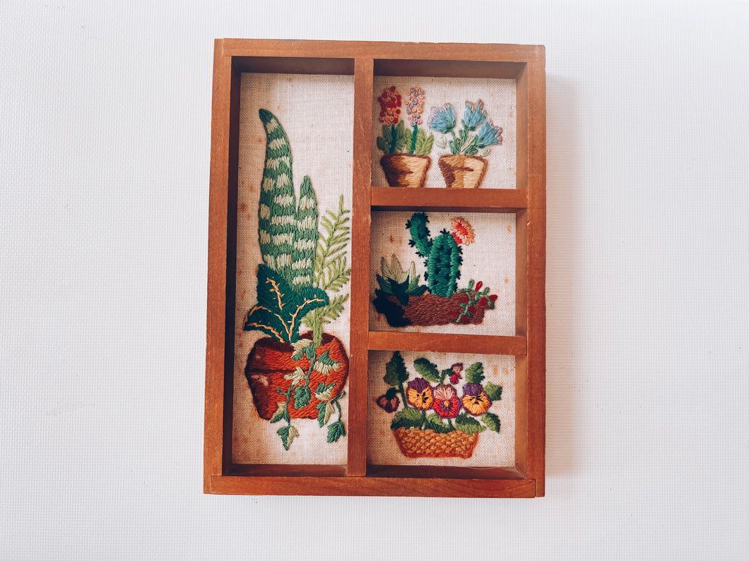 Little Houseplant Crewel Wall Hanging