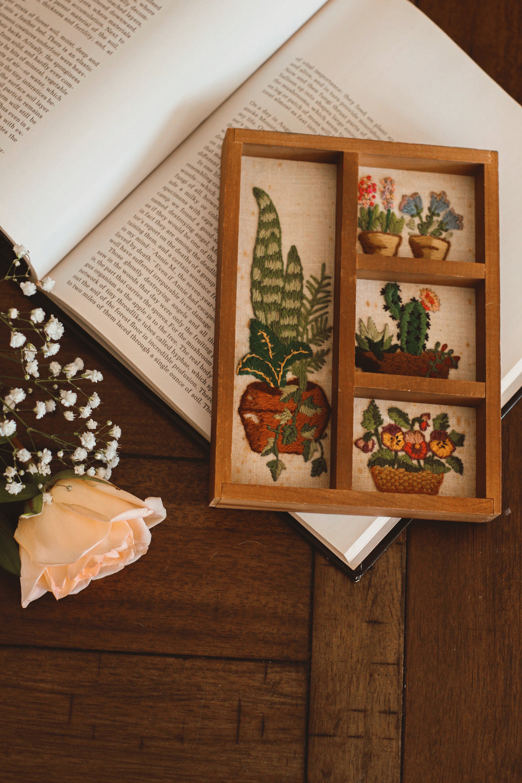 Little Houseplant Crewel Wall Hanging