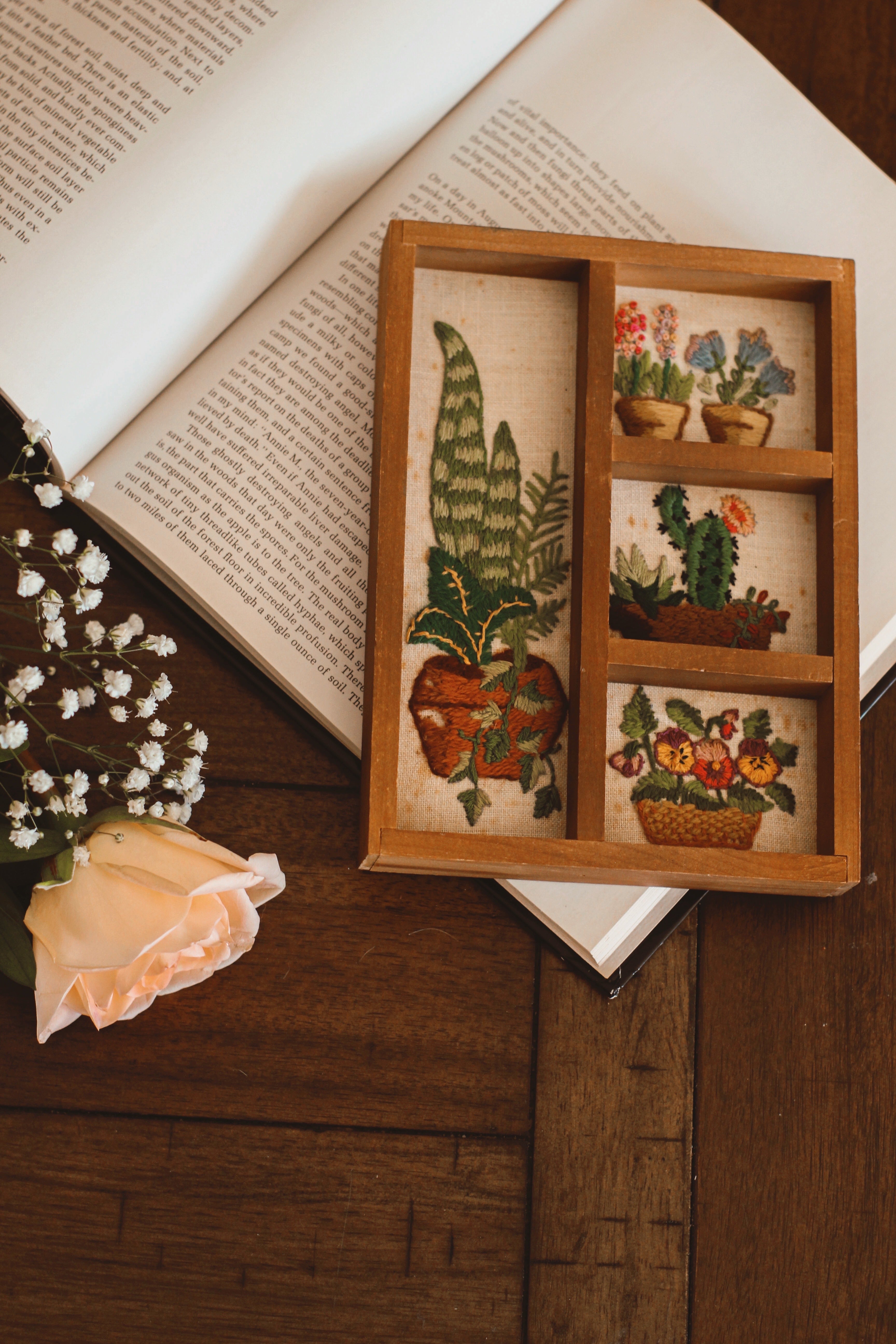 Little Houseplant Crewel Wall Hanging