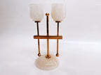 Little Onyx and Brass Candelabra