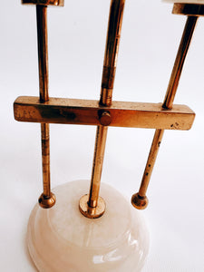 Little Onyx and Brass Candelabra