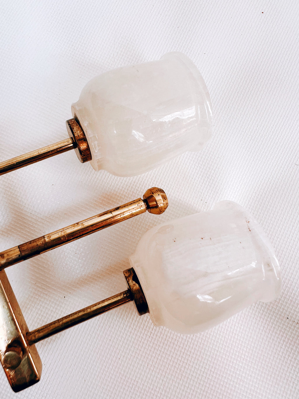 Little Onyx and Brass Candelabra