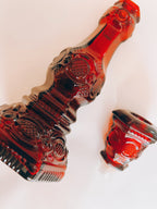 Red Perfume Bottle/Candle Holder