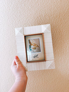 Ivory Striped 3.5x5 Photo Frame