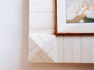 Ivory Striped 3.5x5 Photo Frame