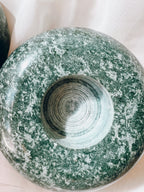 Pair of Green Stone Candle Holders