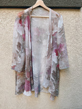 Load image into Gallery viewer, Purple Floral Dress with Matching Cover Up - Size 16
