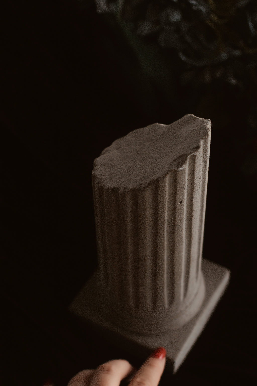 Pair of Concrete Column Bookends