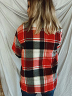 Red, Black, and White Flannel - Size 12