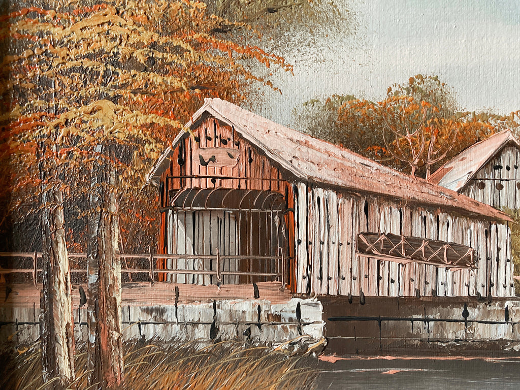 Pair of Framed Fall Paintings
