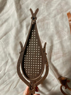 Pair of Faux Rattan Candle Holders