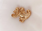 Swirling Gold and Pearl Earrings