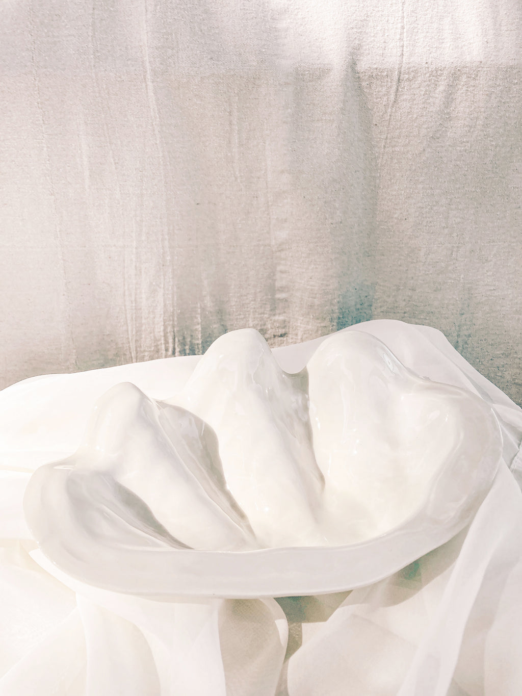 Ivory Clamshell Bowl