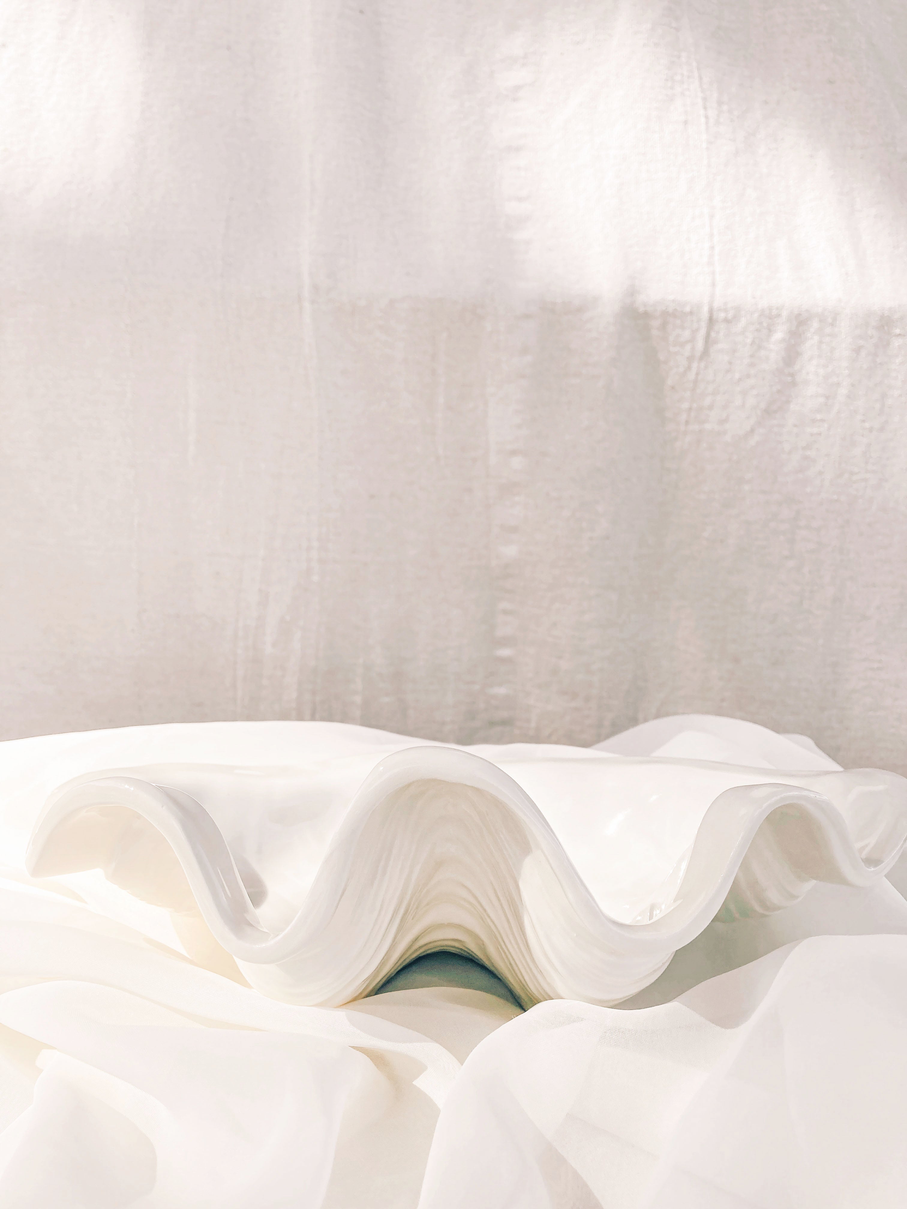Ivory Clamshell Bowl