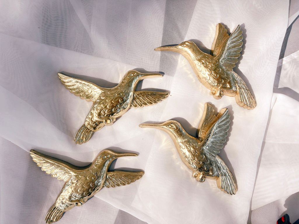 Gold Painted Hummingbirds